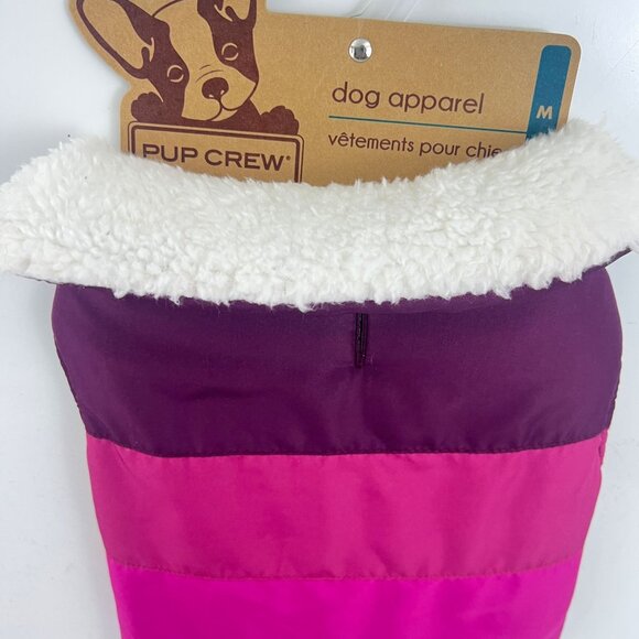 Pup Crew Dog Apparel Puffer Vest Pink Purple Size M NWt Winter Coat - Picture 4 of 5
